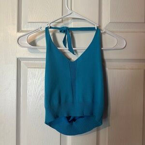 Blue Halter OBX Top
